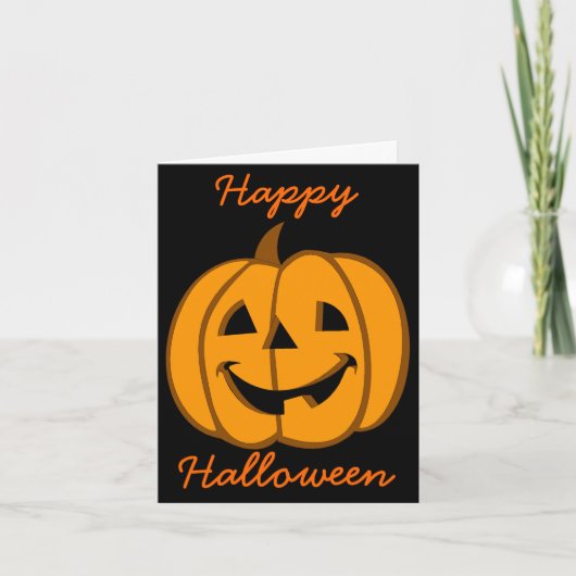 ハロウィンカードハロウィーンのカボチャのちょうちん3 カード (正面)