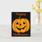 ハロウィンカードハロウィーンのカボチャのちょうちん3 カード (黄色い花)