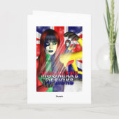 ハロウィンカードユーモアのおもしろいのチェーンソーの女性 カード (裏面)