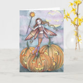 ハロウィンカード妖精の芸術カード カード (黄色い花)