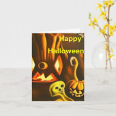 ハロウィンカード11 カード (黄色い花)