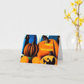 ハロウィンカード12 カード (黄色い花)