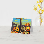 ハロウィンカード6 カード (黄色い花)