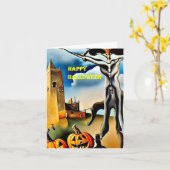 ハロウィンカード7 カード (黄色い花)