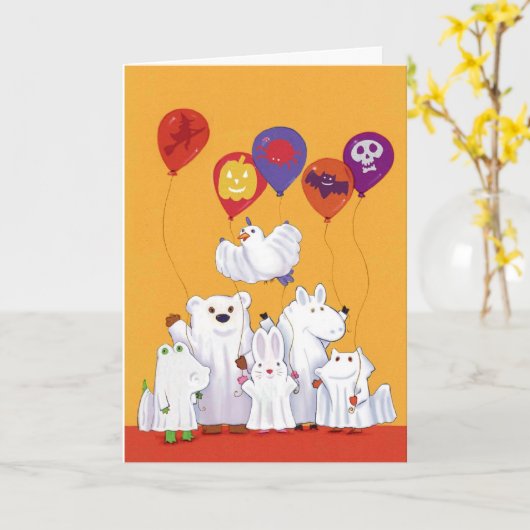 ハロウィンカード カード (黄色い花)