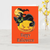 ハロウィンカード カード (黄色い花)