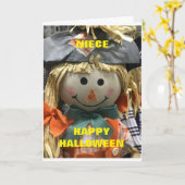 **ハロウィンカード　姪っ子へ** カード (黄色い花)