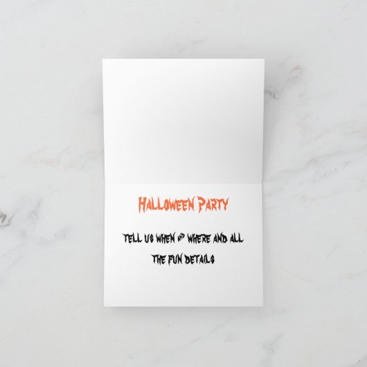 ハロウィンカード 招待状 (内部)