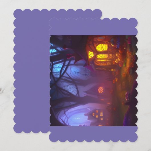 ハロウィンカード 招待状 (正面/裏面)