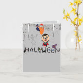 ハロウィンカード/招待状02 カード (黄色い花)