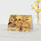 ハロウィンカード: 魔法使いの安息日 カード (黄色い花)