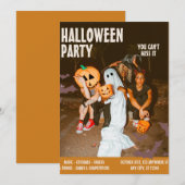 ハロウィンカーニバル衣装パーティー, ヴィンテージ編集可能なハロウィン 招待状 (正面/裏面)