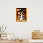 ハロウィンカーニバル衣装 ヴィンテージ ハロウィン編集可能 ポスター (キッチン)