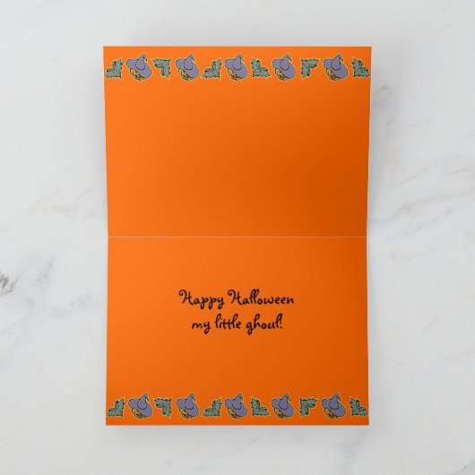 ハロウィンカ子供へード カード (内部)