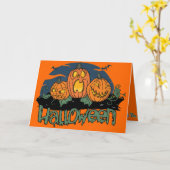 ハロウィンカ子供へード カード (黄色い花)