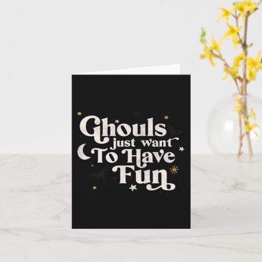 ハロウィンガウルはただおもしろいを持ちたい カード (黄色い花)