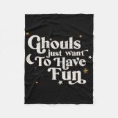 ハロウィンガウルはただおもしろいを持ちたい フリースブランケット (正面)