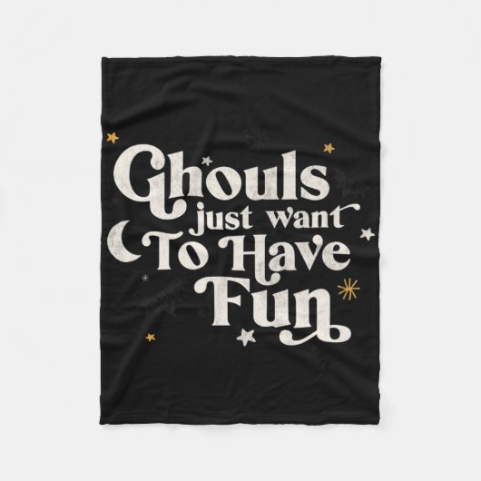 ハロウィンガウルはただおもしろいを持ちたい フリースブランケット (正面)