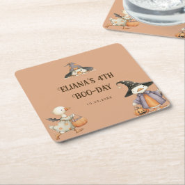 ハロウィンガチョウ子供の誕生日衣装パーティー スクエアペーパーコースター