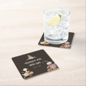 ハロウィンガチョウ子供の誕生日衣装パーティー スクエアペーパーコースター (インサイチュ)