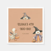 ハロウィンガチョウ子供の誕生日衣装パーティー スタンダードカクテルナプキン (正面)