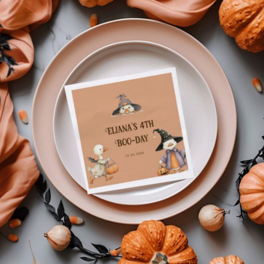 ハロウィンガチョウ子供の誕生日衣装パーティー スタンダードカクテルナプキン