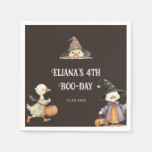 ハロウィンガチョウ子供の誕生日衣装パーティー スタンダードカクテルナプキン (正面)