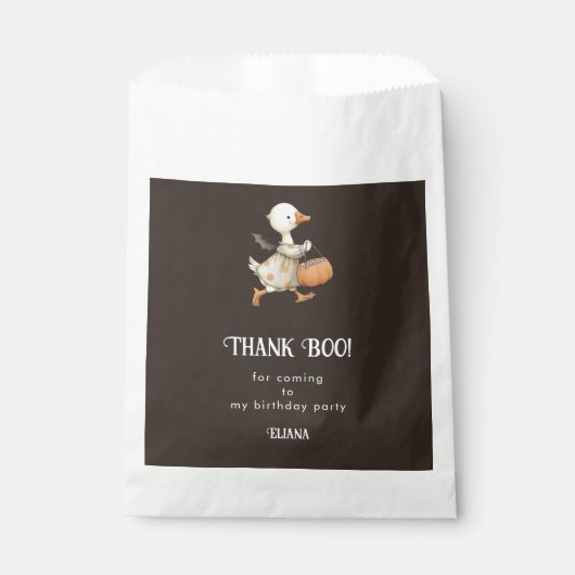 ハロウィンガチョウ子供の誕生日衣装パーティー フェイバーバッグ (正面)