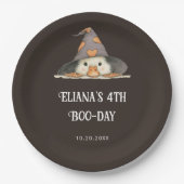 ハロウィンガチョウ子供の誕生日衣装パーティー ペーパープレート (正面)