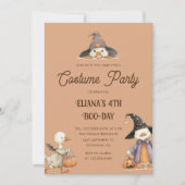 ハロウィンガチョウ子供の誕生日衣装パーティー 招待状 (正面)