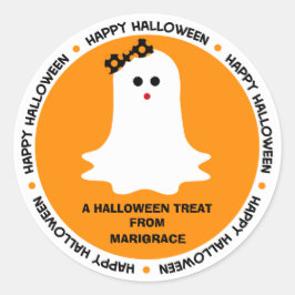 ハロウィンガーリー幽霊賛成 ラウンドシール