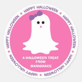 ハロウィンガーリー幽霊賛成 ラウンドシール
