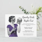 ハロウィンガールズナイトアウト | カクテル不気味パーティー 招待状 (スタンド正面)