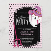 ハロウィンガール誕生日衣装パーティー 招待状 (正面/裏面)