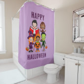 ハロウィンキッズかわいいコスチュームパーティー シャワーカーテン (インサイチュ)