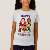 ハロウィンキッズかわいいコスチュームパーティー Tシャツ (正面)
