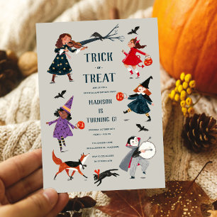 ハロウィンキッズの衣装パーティの招待状 シーズンカード