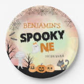 ハロウィンキッズコスチューム1st誕生日パーティー ペーパープレート (正面)