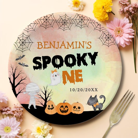 ハロウィンキッズコスチューム1st誕生日パーティー ペーパープレート