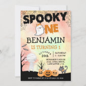 ハロウィンキッズコスチューム1st誕生日パーティー 招待状 (正面)