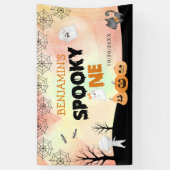 ハロウィンキッズコスチューム1st誕生日パーティー 横断幕 (縦)