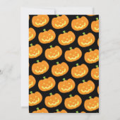 ハロウィンキッズゾンビパンプキン幽霊不気味パーティー 招待状 (裏面)