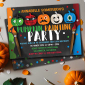 ハロウィンキッズパンプキ絵画ンパーティの招待状 招待状