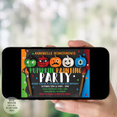 ハロウィンキッズパンプキ絵画ンパーティの招待状 招待状