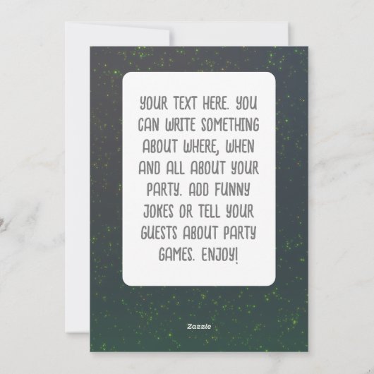 ハロウィンキッズパーティーかわいい招待状 シーズンカード (裏面)