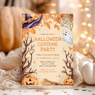 ハロウィンキッズパーティーカボチャ 招待状
