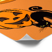 ハロウィンキッズパーティーサインカスタマイズテンプレート ポスター (角)