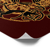 ハロウィンキャッツケルト美術プリント ポスター (角)