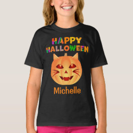 ハロウィンキャットパンプキン Tシャツ