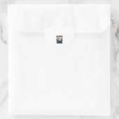 ハロウィンキャット墓地ビンテージ彫刻Tシャツ_1 ハートシール (バッグ)